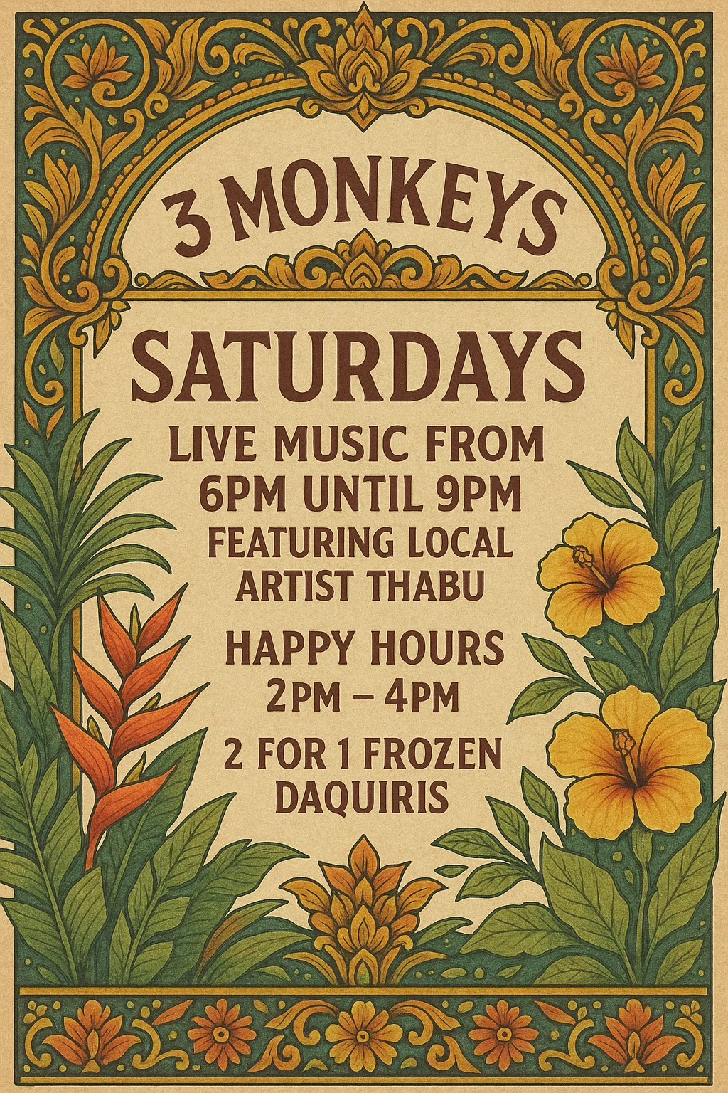 Saturday Live Music with Thabu