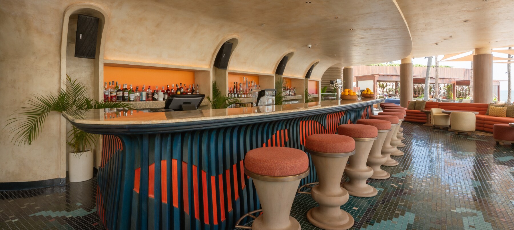 The colourful bar