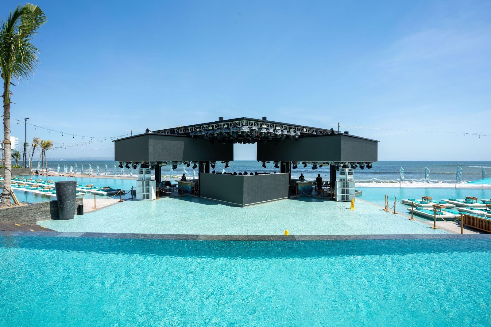 Atlas Beach Club — Pool and seafront stage