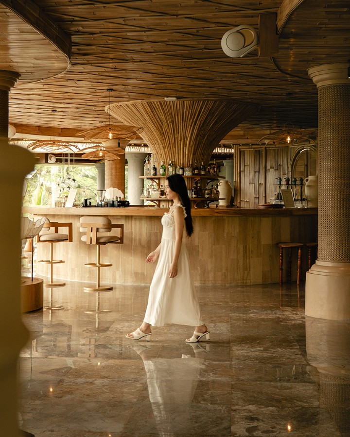 Bar Framed by Bamboo