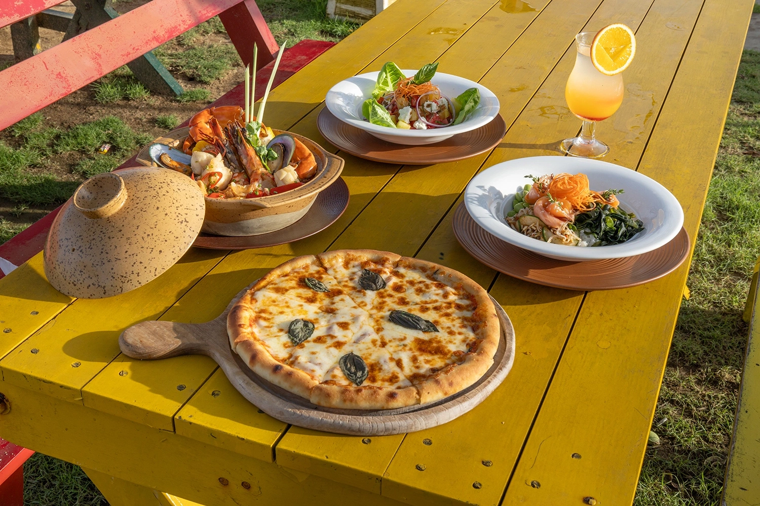 Pizza to Share by the Beach