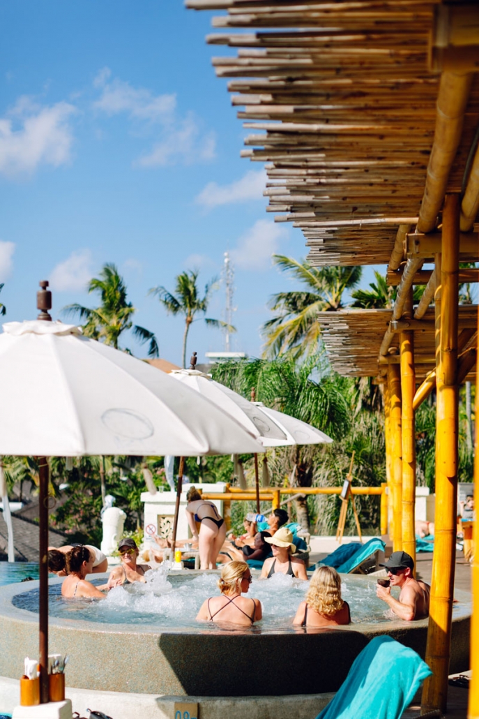 Azul Beach Club — Bamboo poolside setting