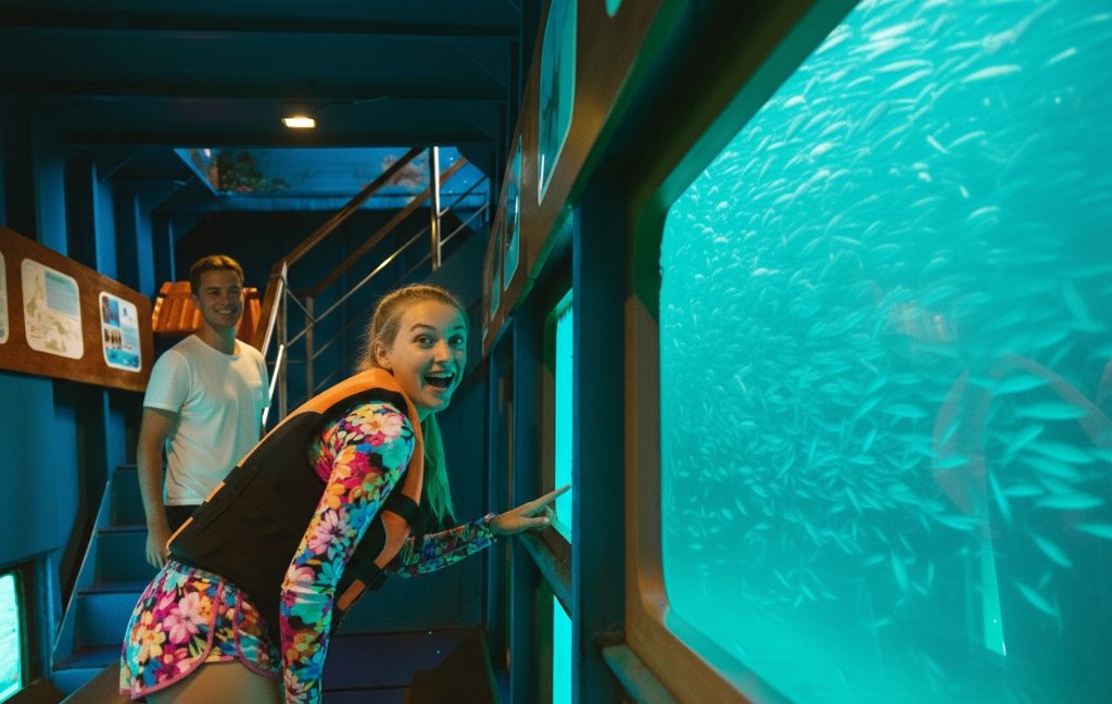 Pengalaman melihat laut dari underwater viewing chamber