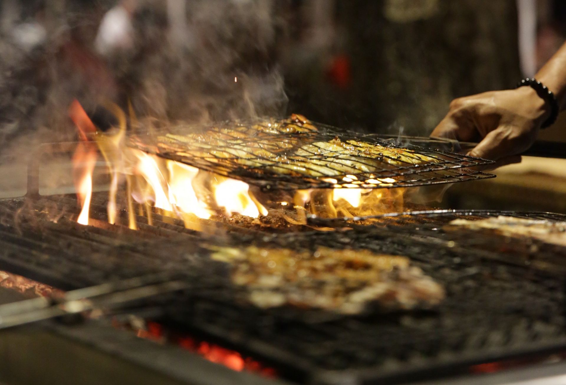 Cooking on the grill