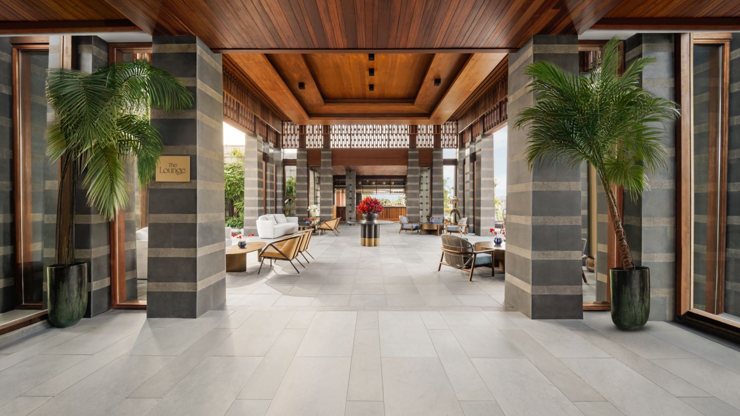 Arrival approach toward Beach House at Regent Bali Canggu