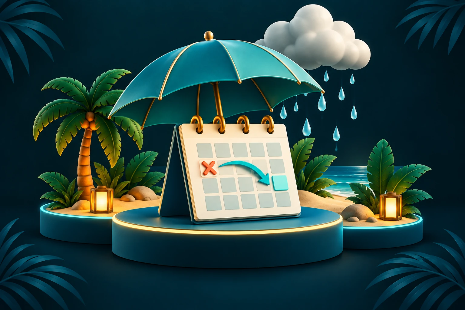 変更・キャンセル・雨天のイラスト