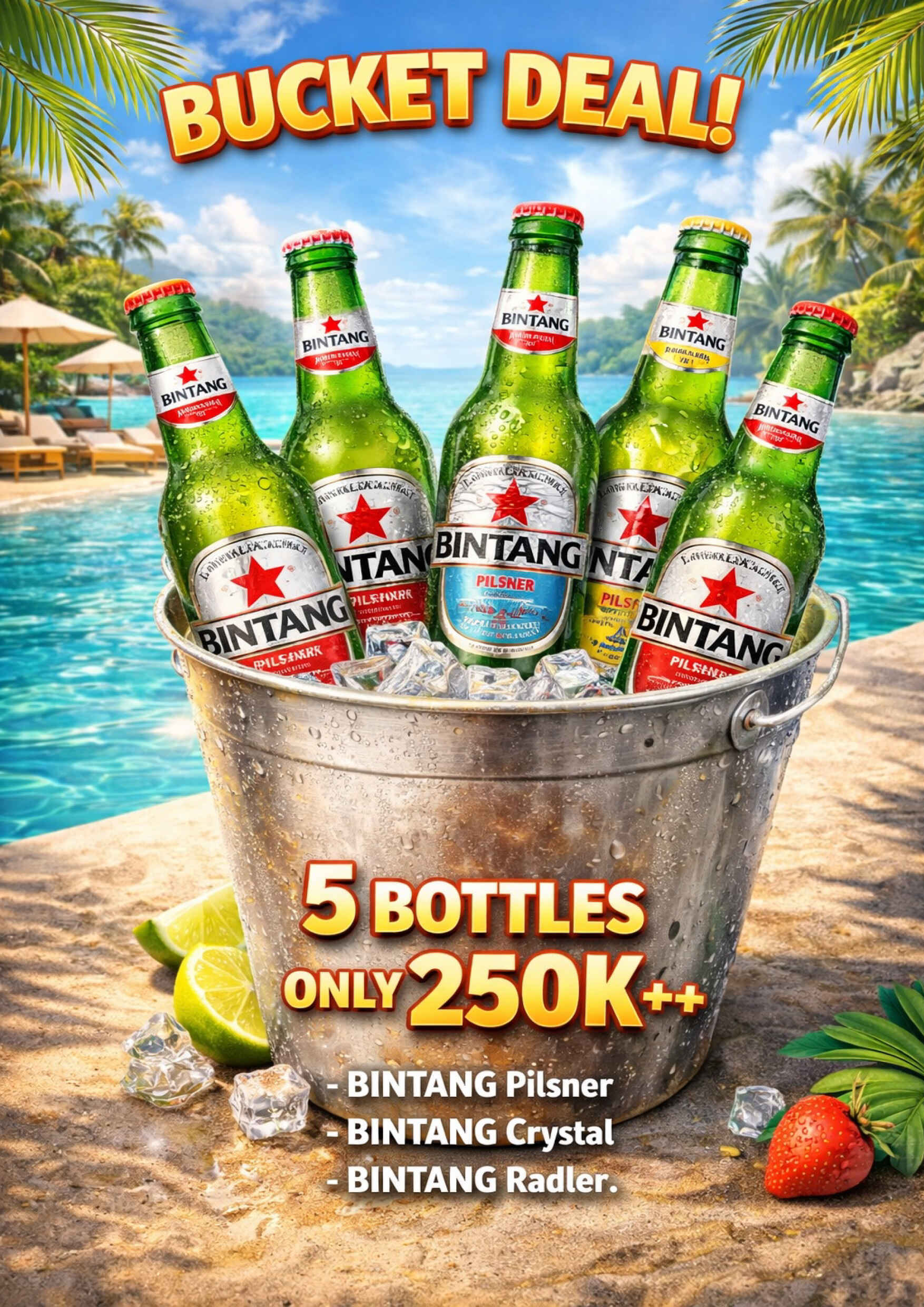 Bucket Bintang Lima Botol
