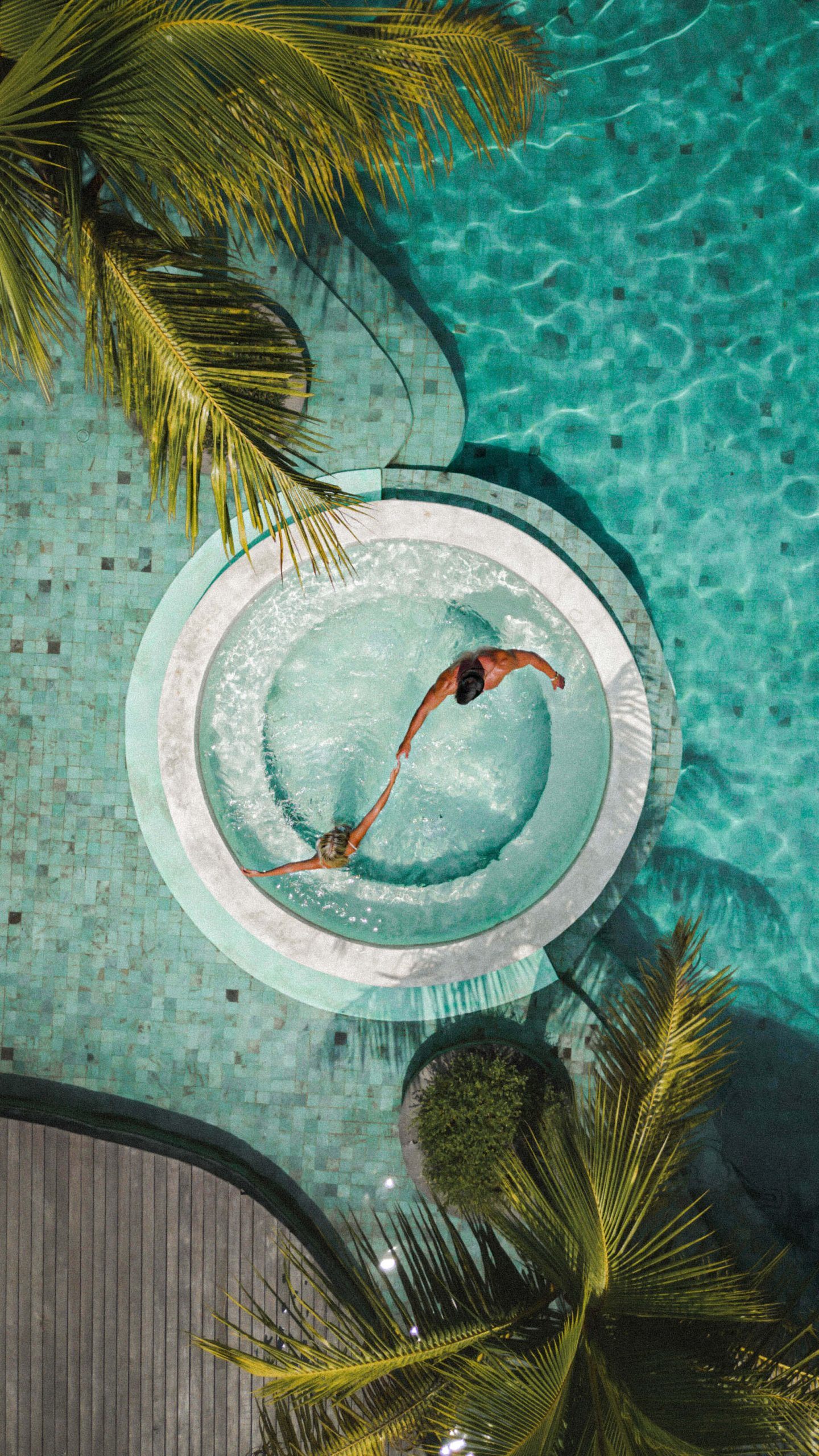 Spot foto jacuzzi Cretya Sunset dari atas