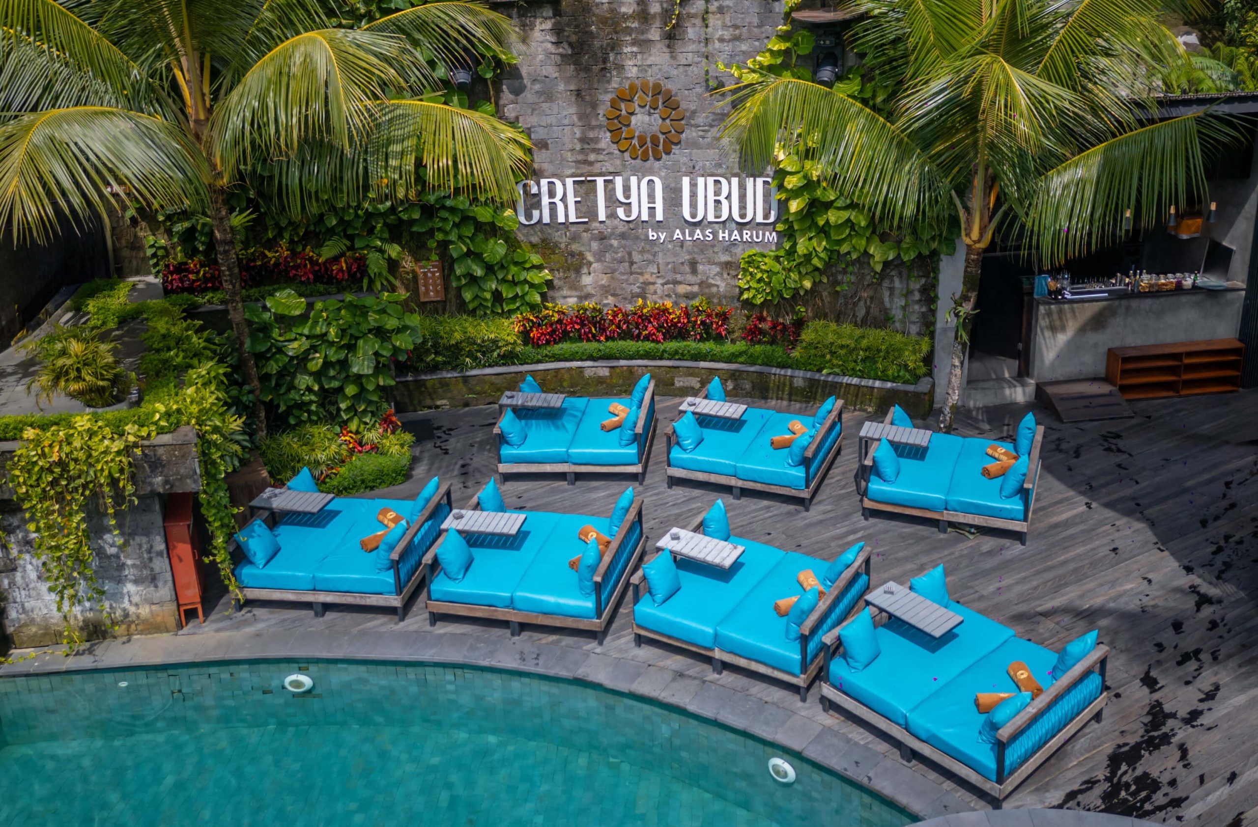 Area pool terbuka di Cretya Ubud