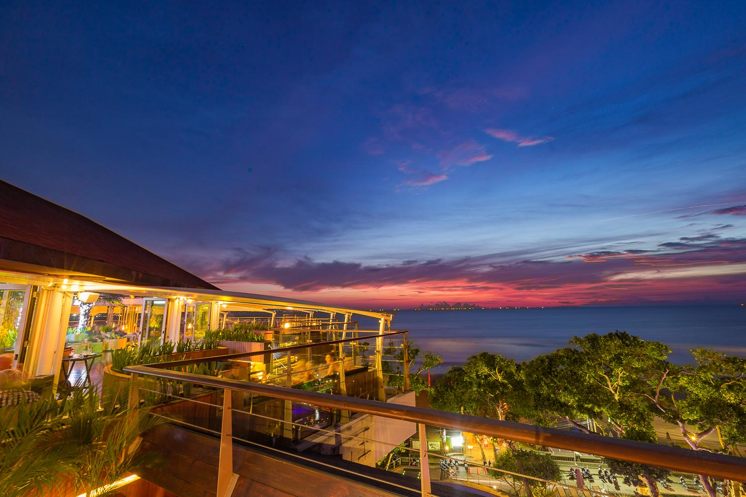 Double-Six Rooftop Sunset Bar — Rooftop after sunset
