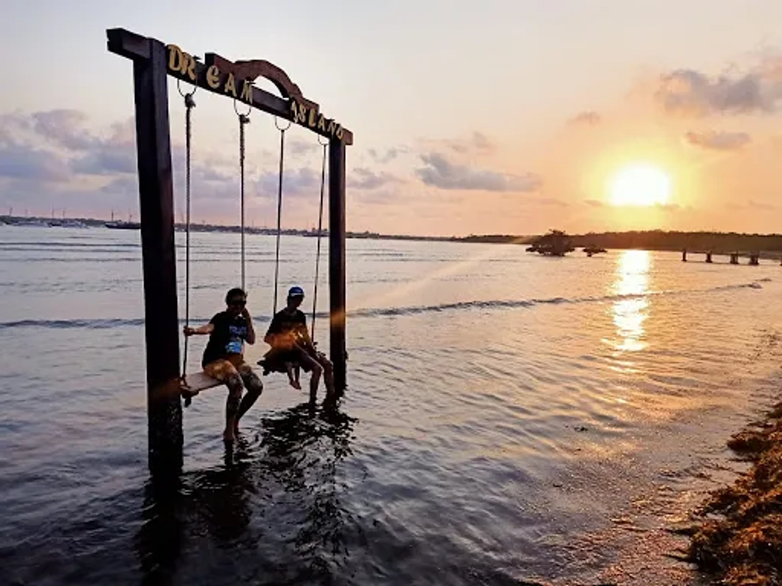 Seaside Swing at Sunset