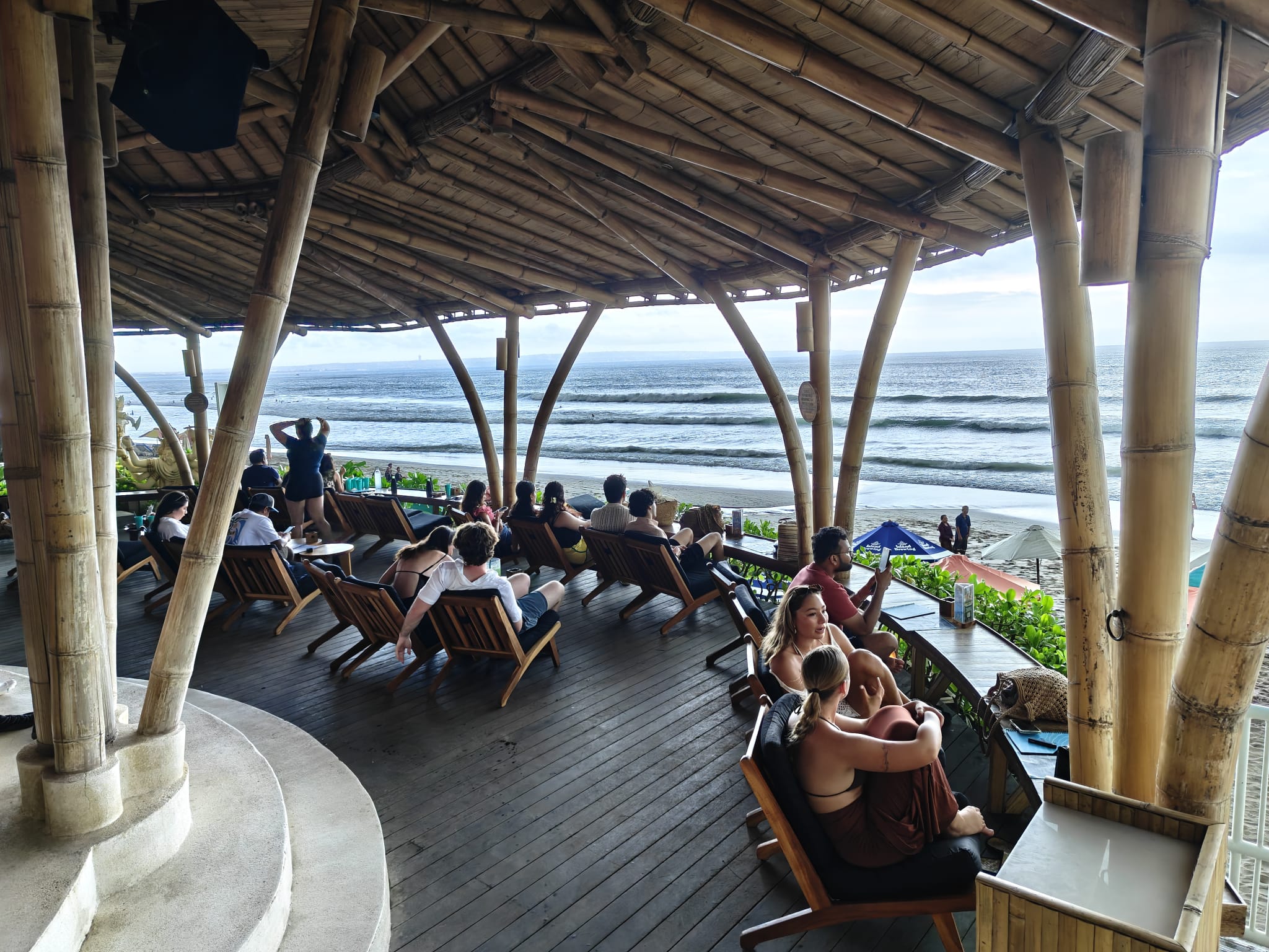 Poolside bar atmosphere