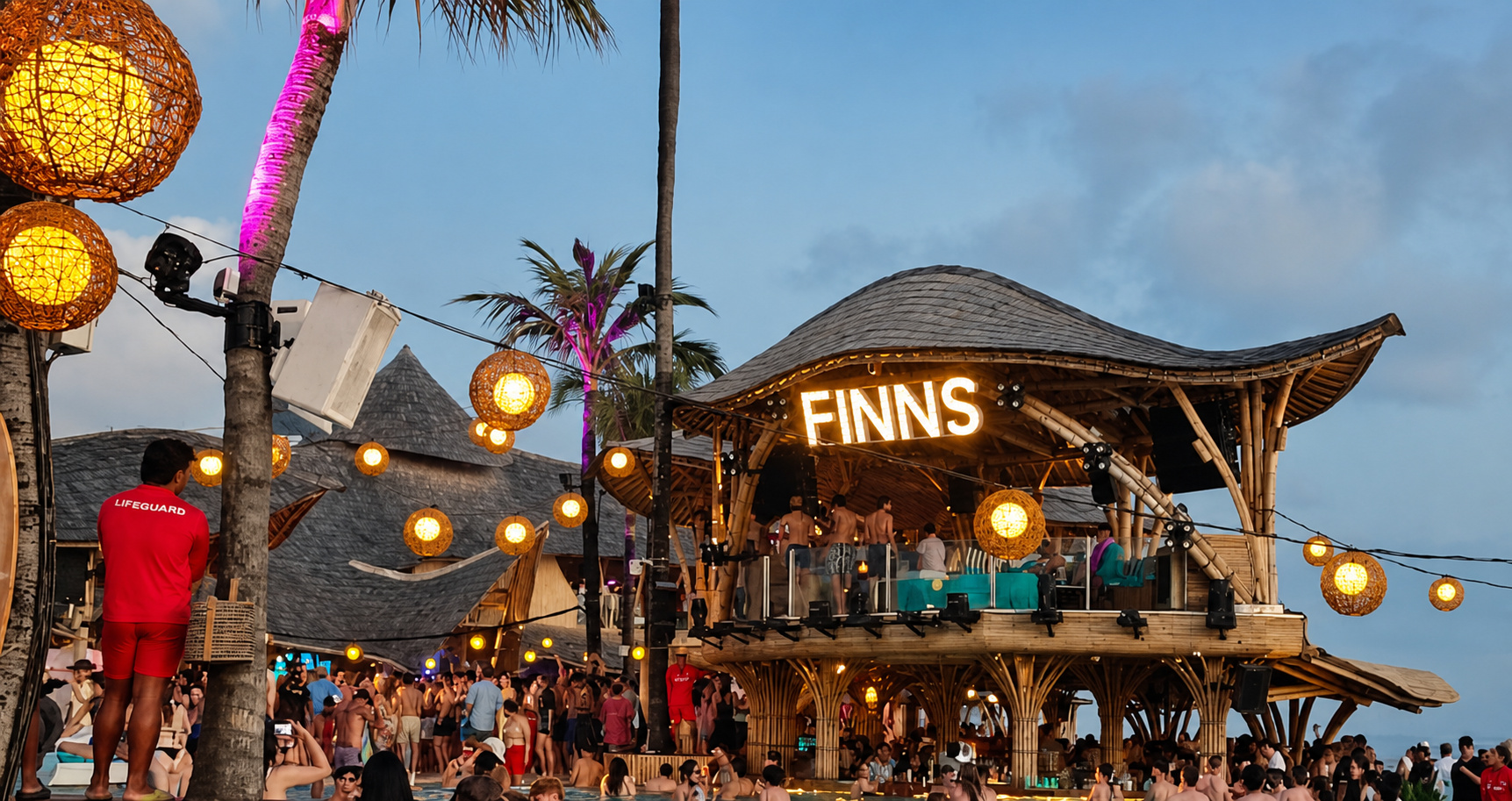 Photogenic venue scene at FINNS Beach Club.