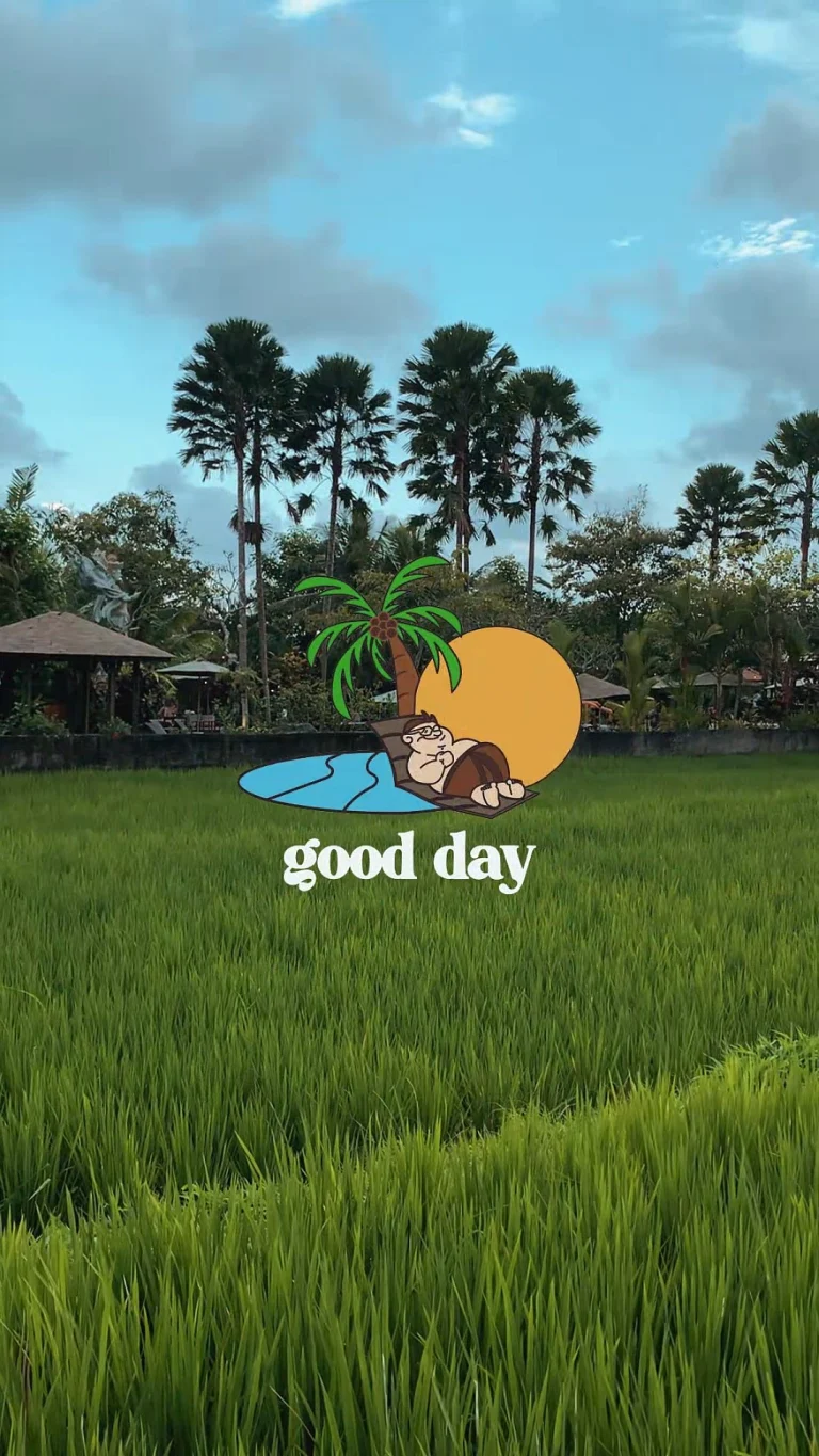 Green rice-field view from Good Day Ubud