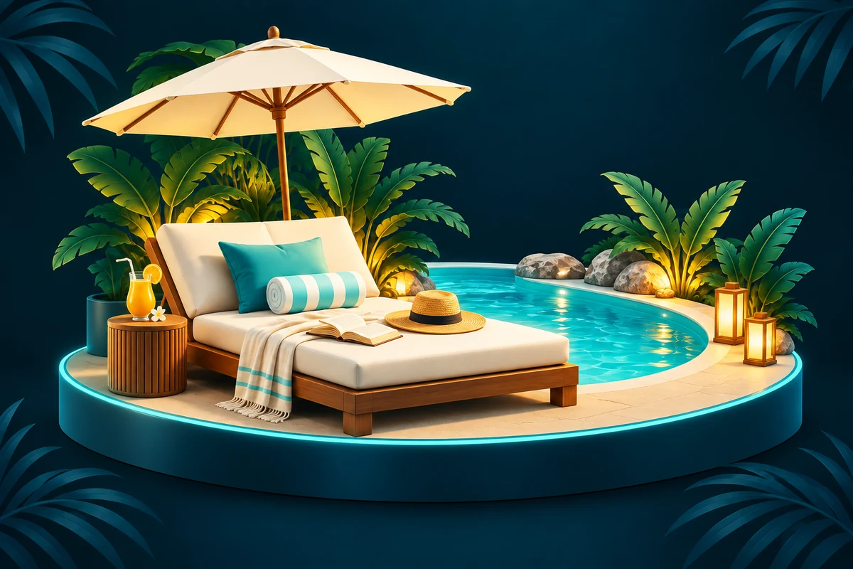 Daytime relaxing illustration
