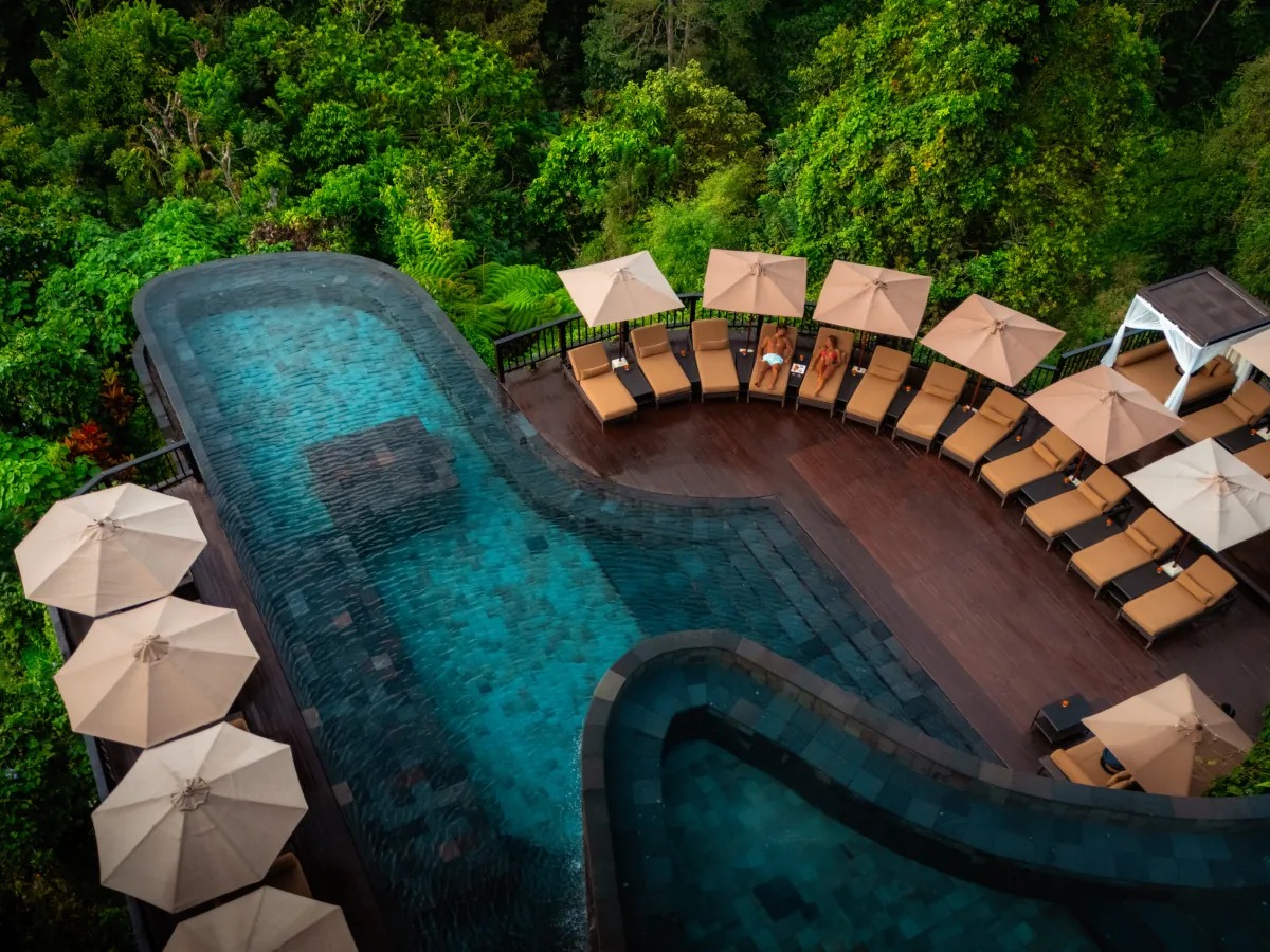 Pool deck and valley