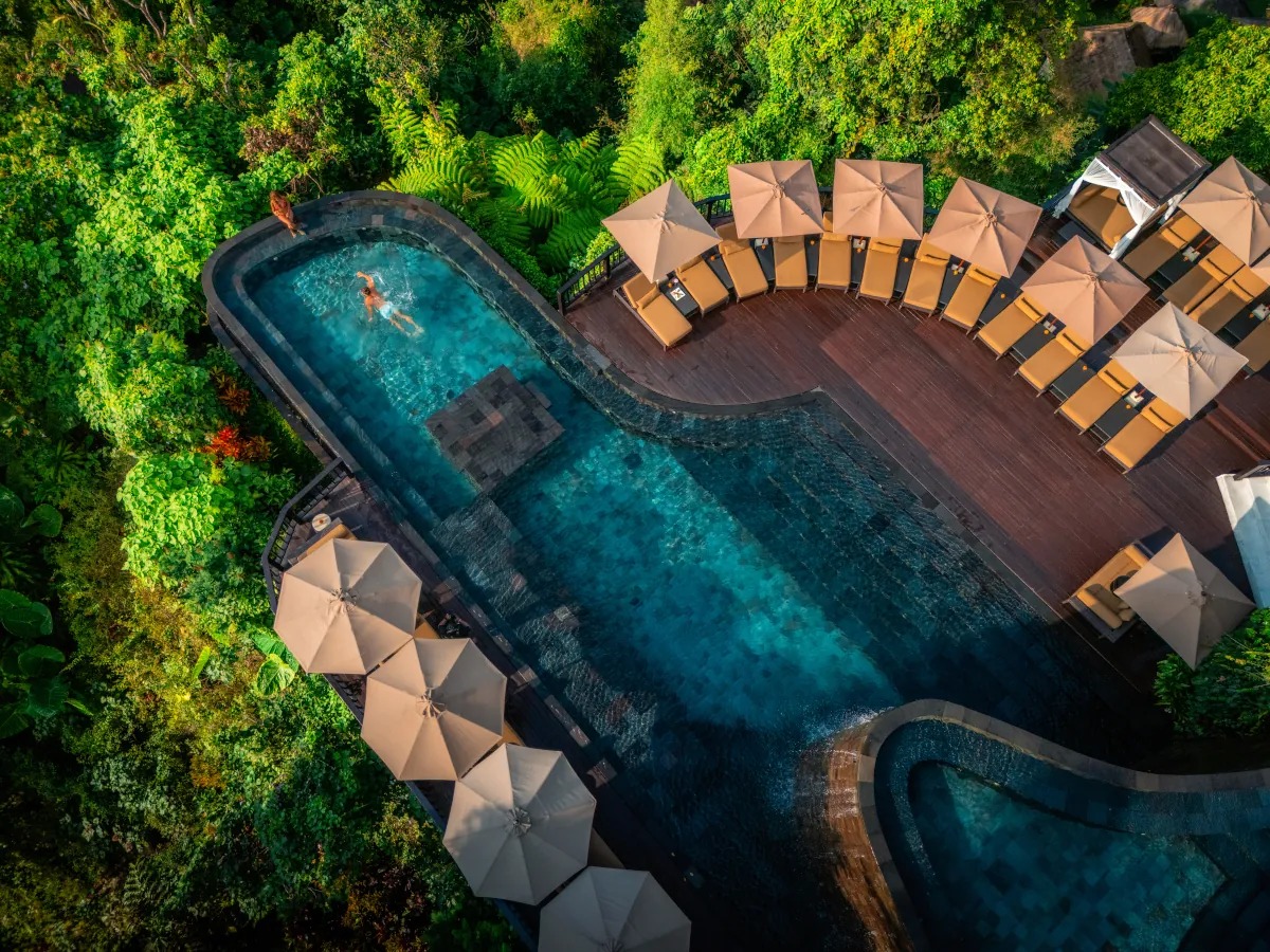 Main pool loungers
