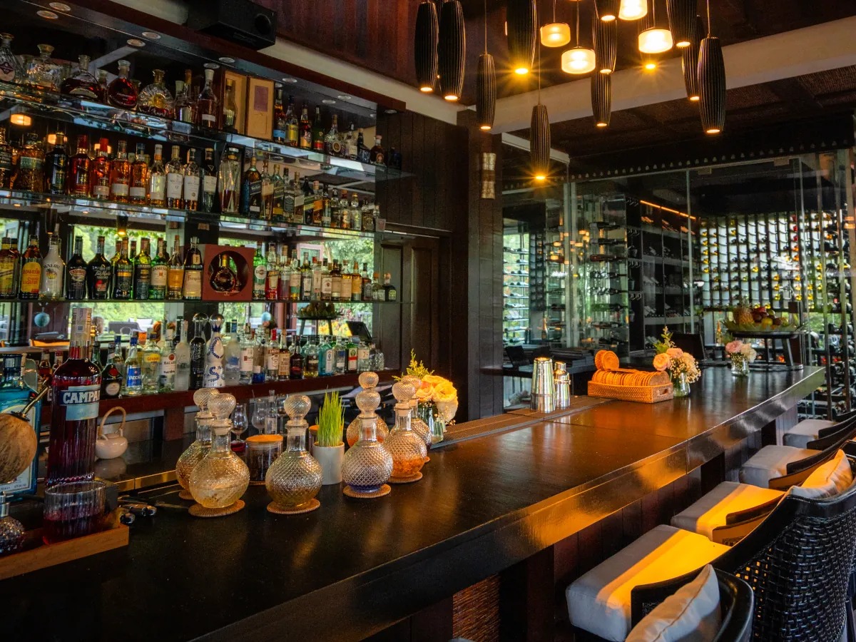 Cocktails at the bar