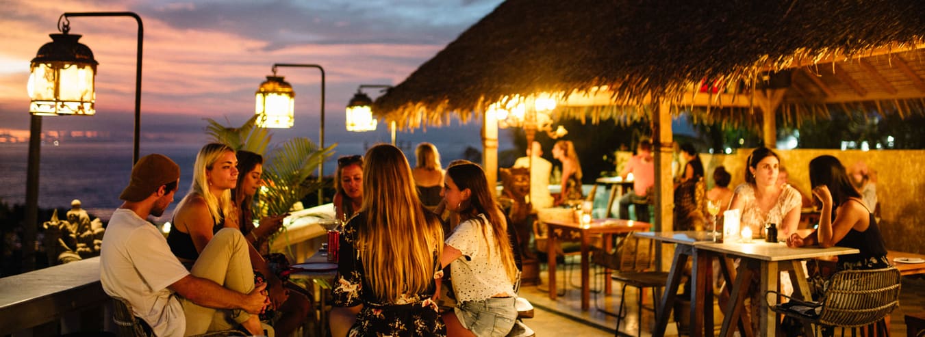 Ji Terrace by the Sea at sunset