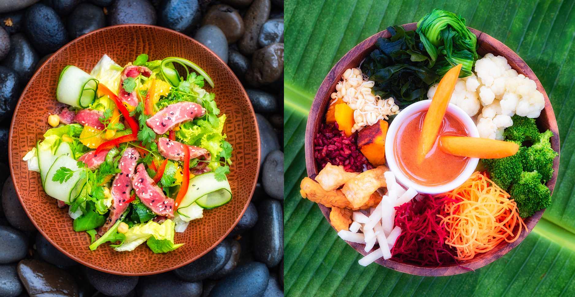 Bowls of food