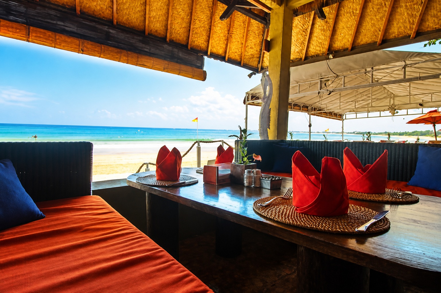 Photogenic venue scene at Kupu Kupu Jimbaran Beach Club.