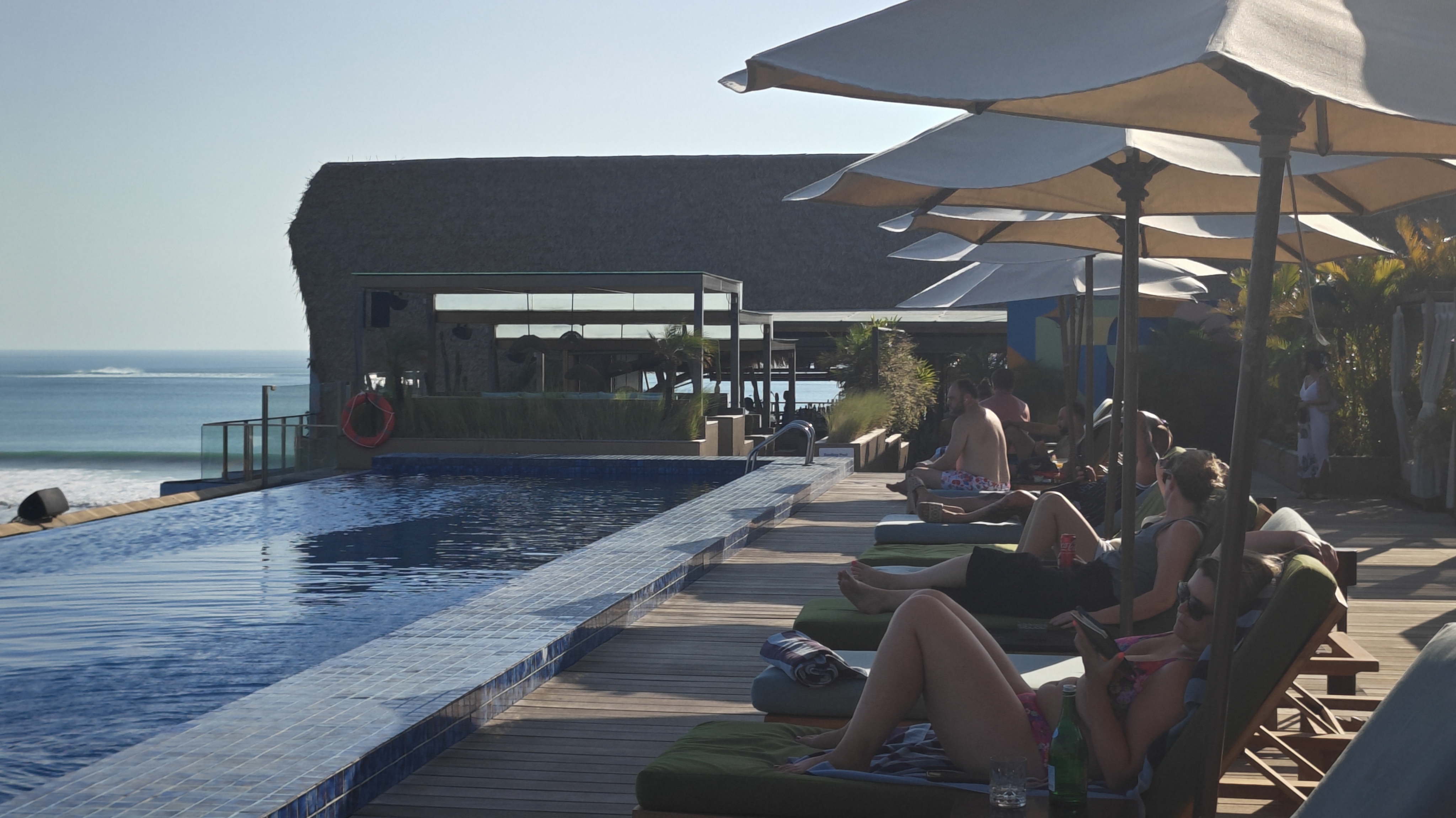 Sun lounger poolside