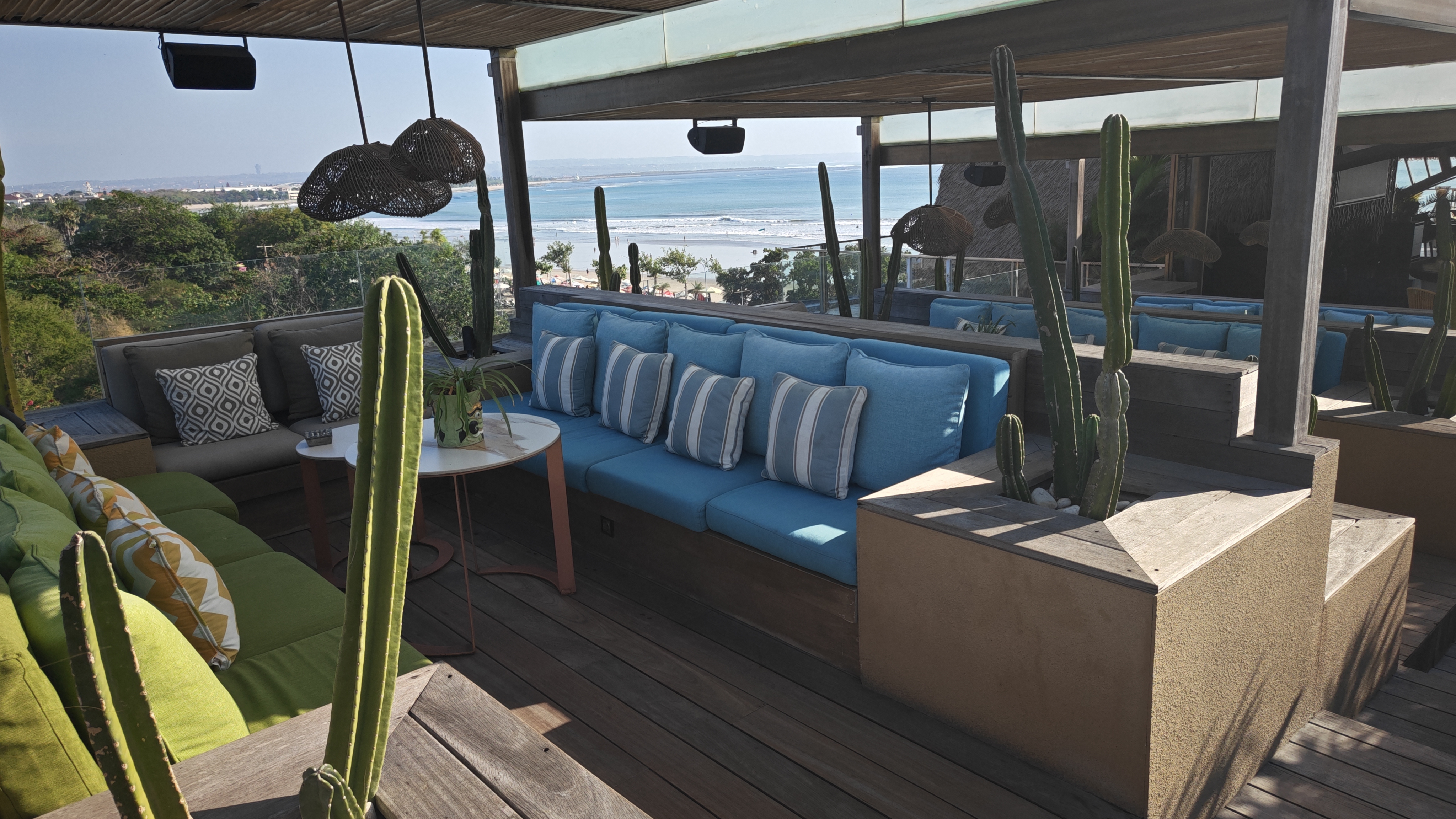 Sofa booth poolside
