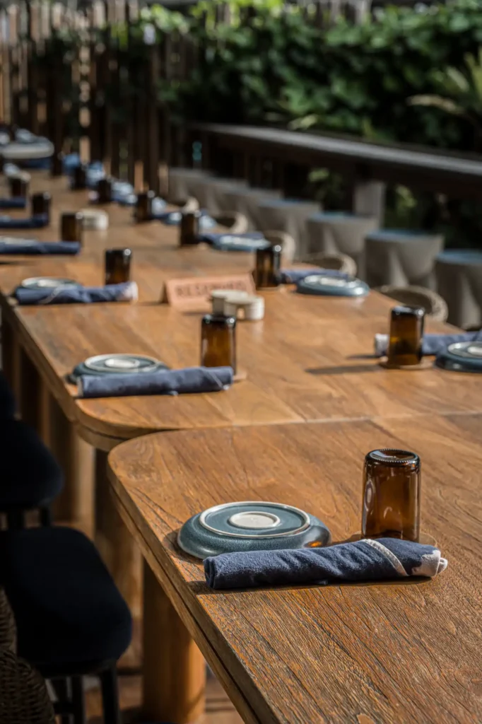 Dusk outdoor deck