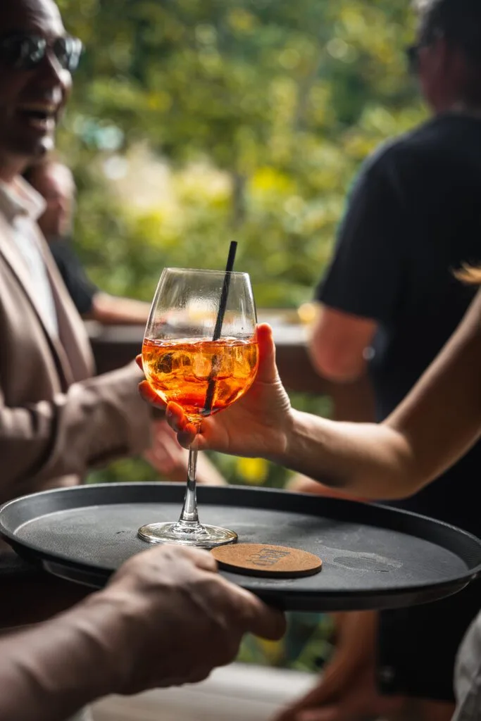 Drinks at Dusk in the evening
