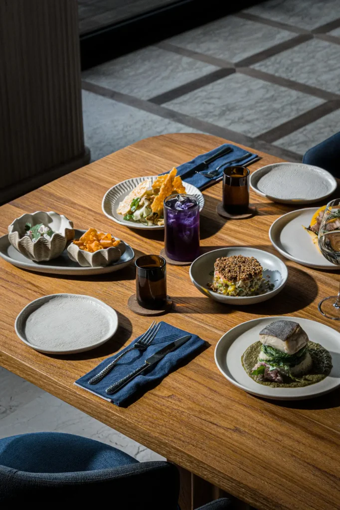 A table of shared dishes