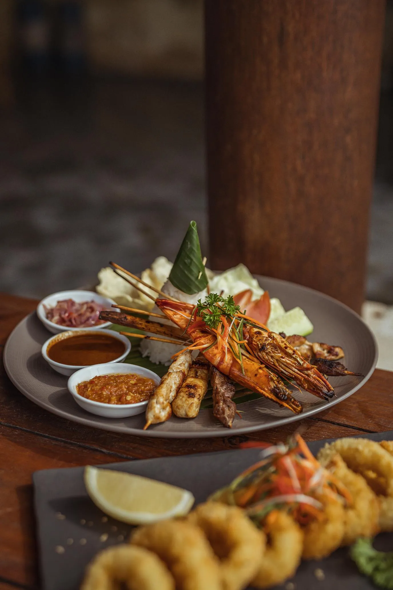 Grilled seafood dish at Lembongan Beach Club & Resort