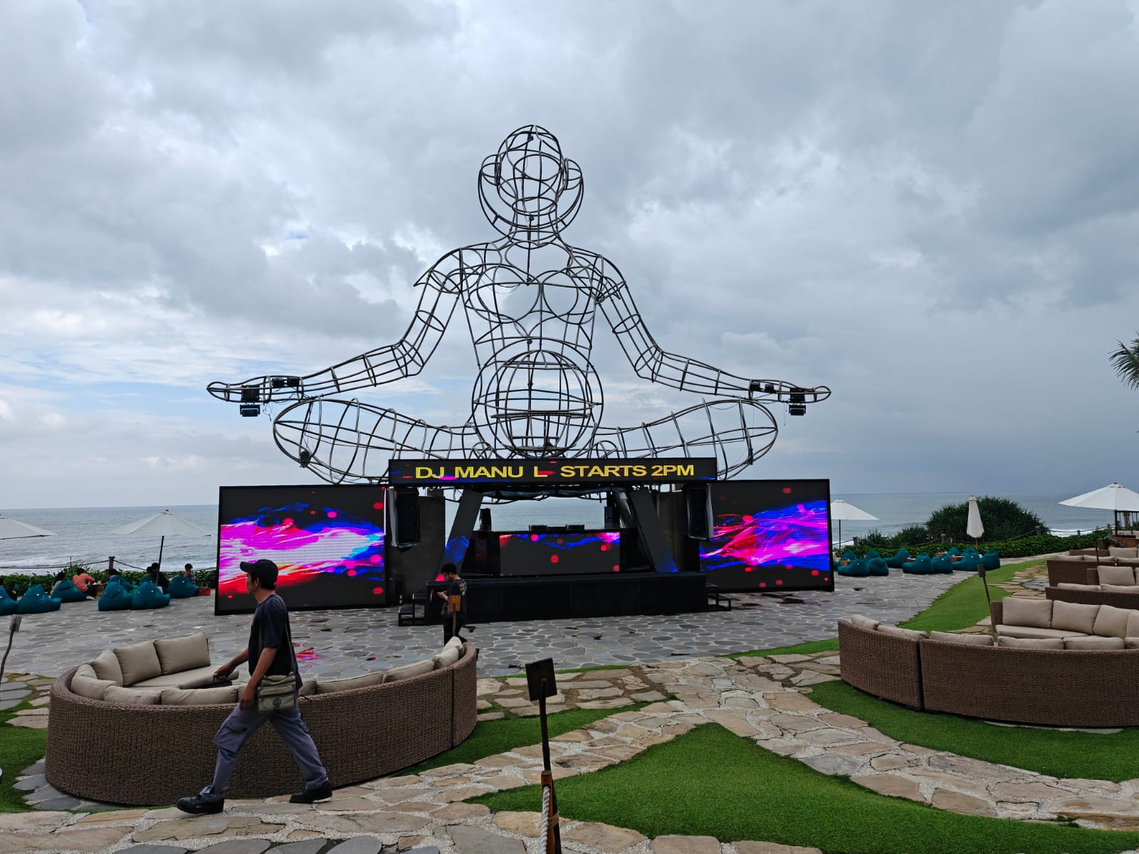 DJ area at Luna Beach Club