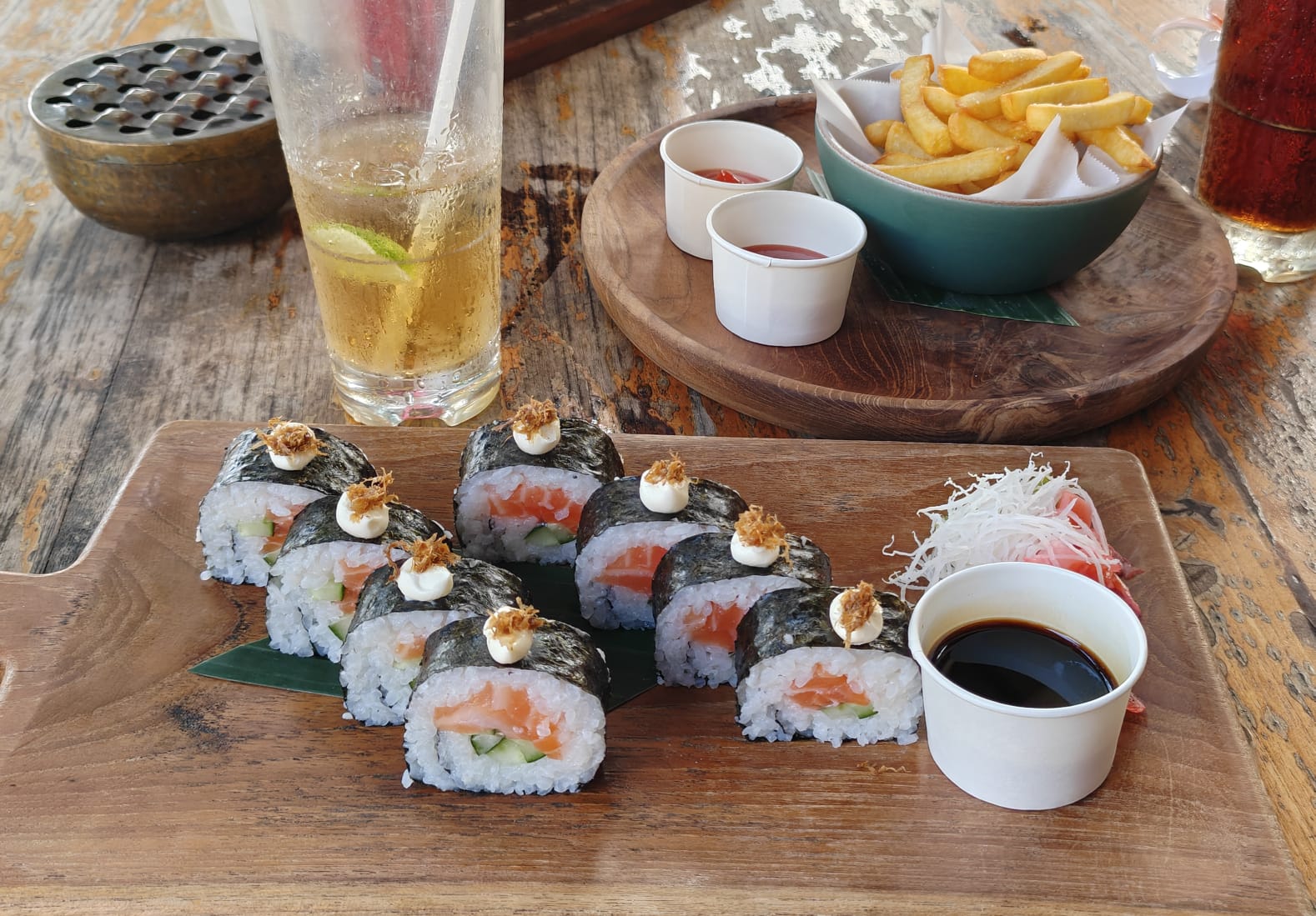 Food or drink at Mari Beach Club.