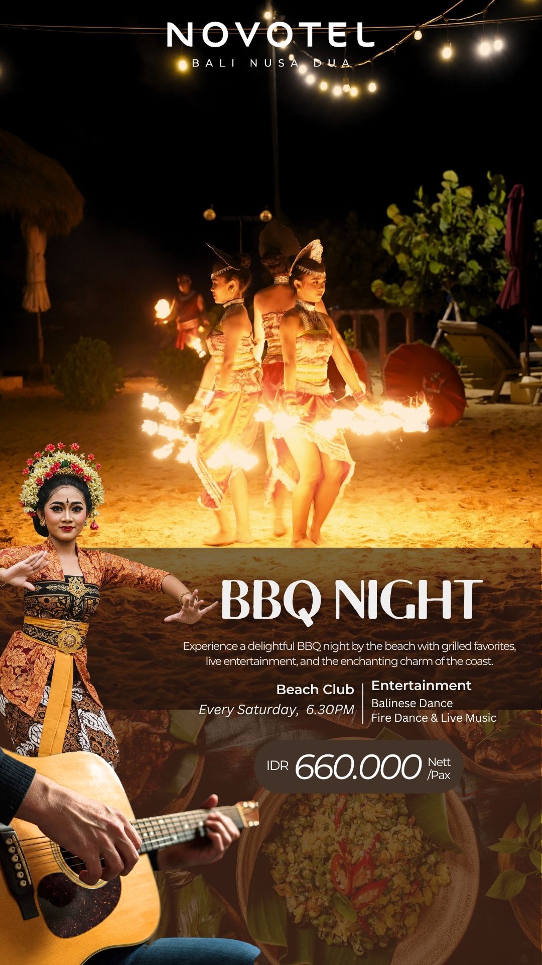 Saturday BBQ Night with Fire Dance