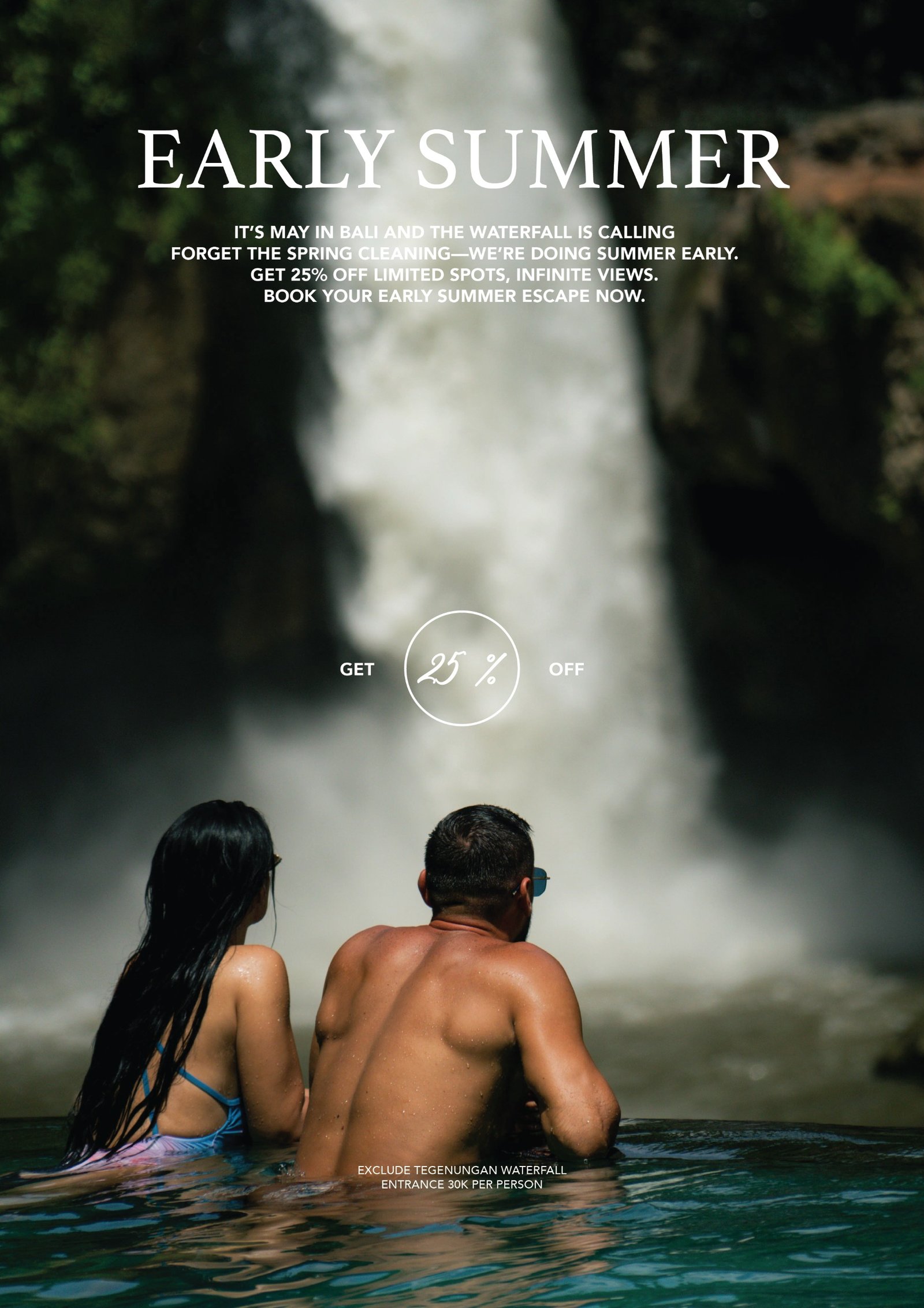OMMA Dayclub waterside atmosphere near Tegenungan Waterfall