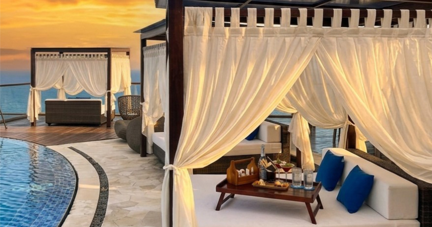 Oneeighty official sunset cabana scene