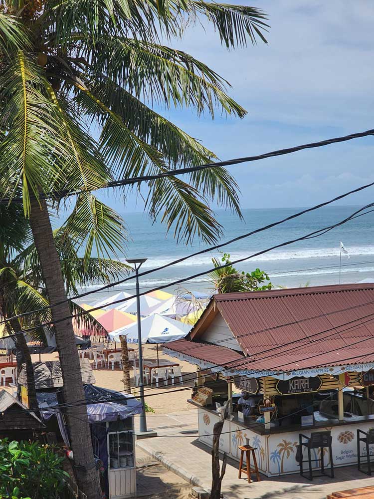 Upper-floor beach view