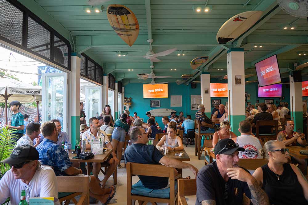 Balcony sports-bar room