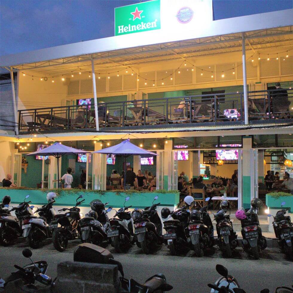 Time-of-day atmosphere at Pavilion Surf Club.