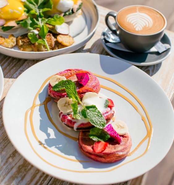 Breakfast and coffee