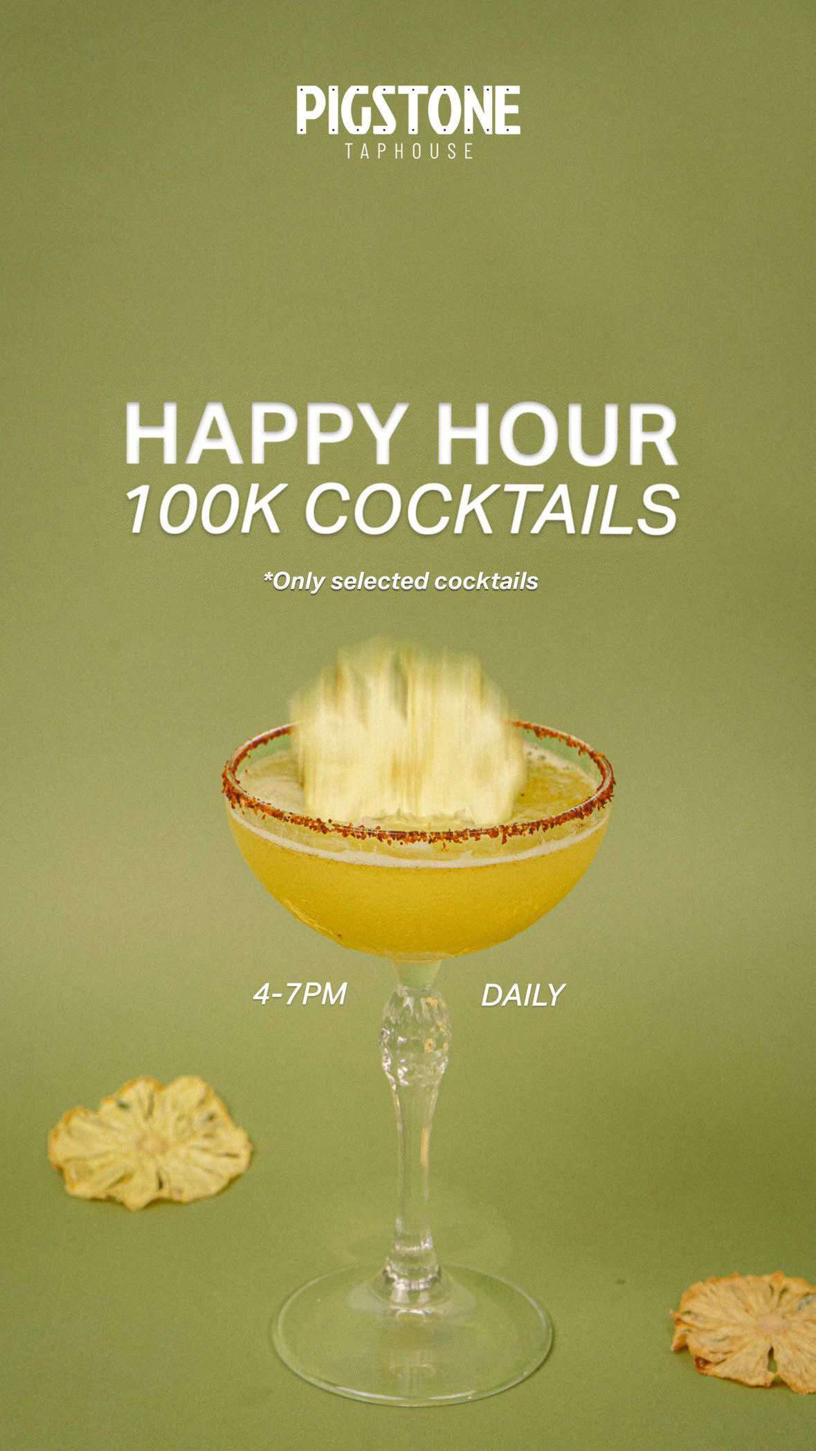 Visual menu minuman di Pigstone Taphouse Bali