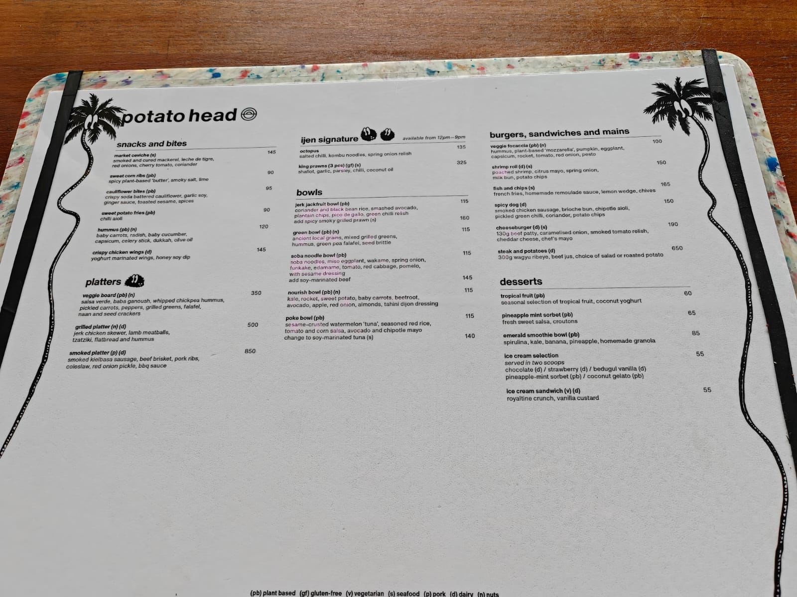 Potato Head Beach Club food drink