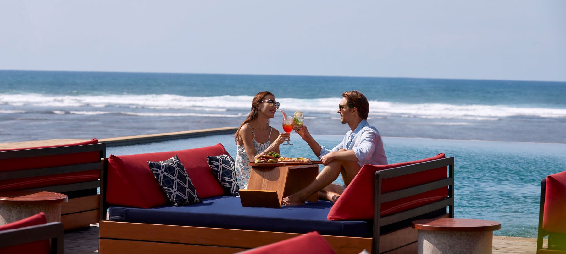 Roosterfish Beach Club — Guests by the sea