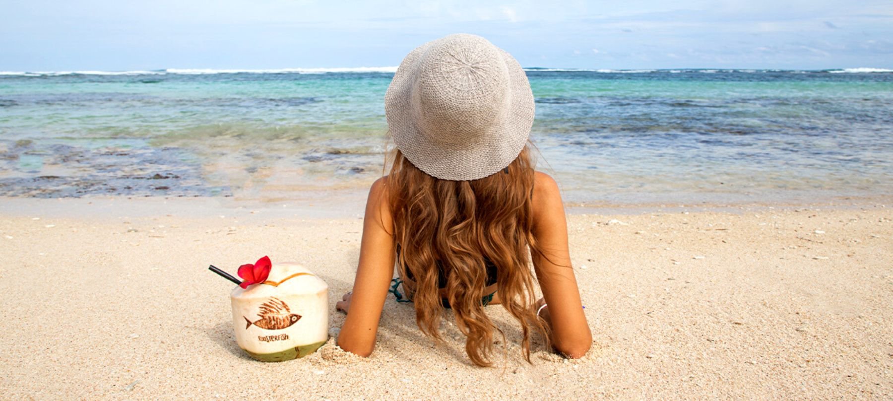 Pandawa Beach and coconut