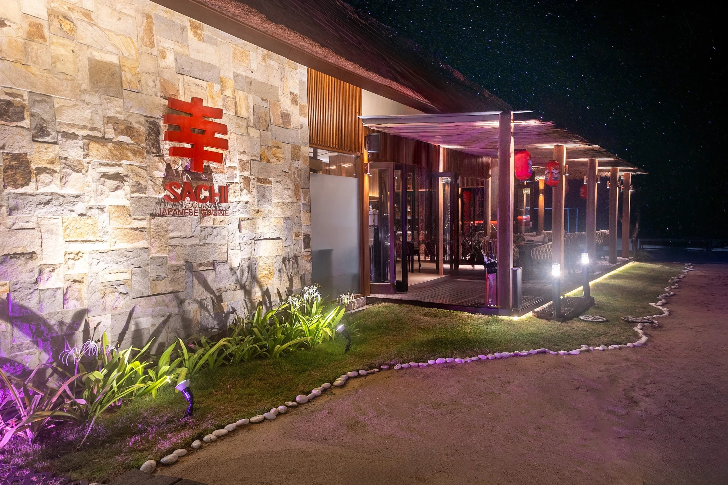 Sakala Beach Club — Sachi Japanese Cuisine at night