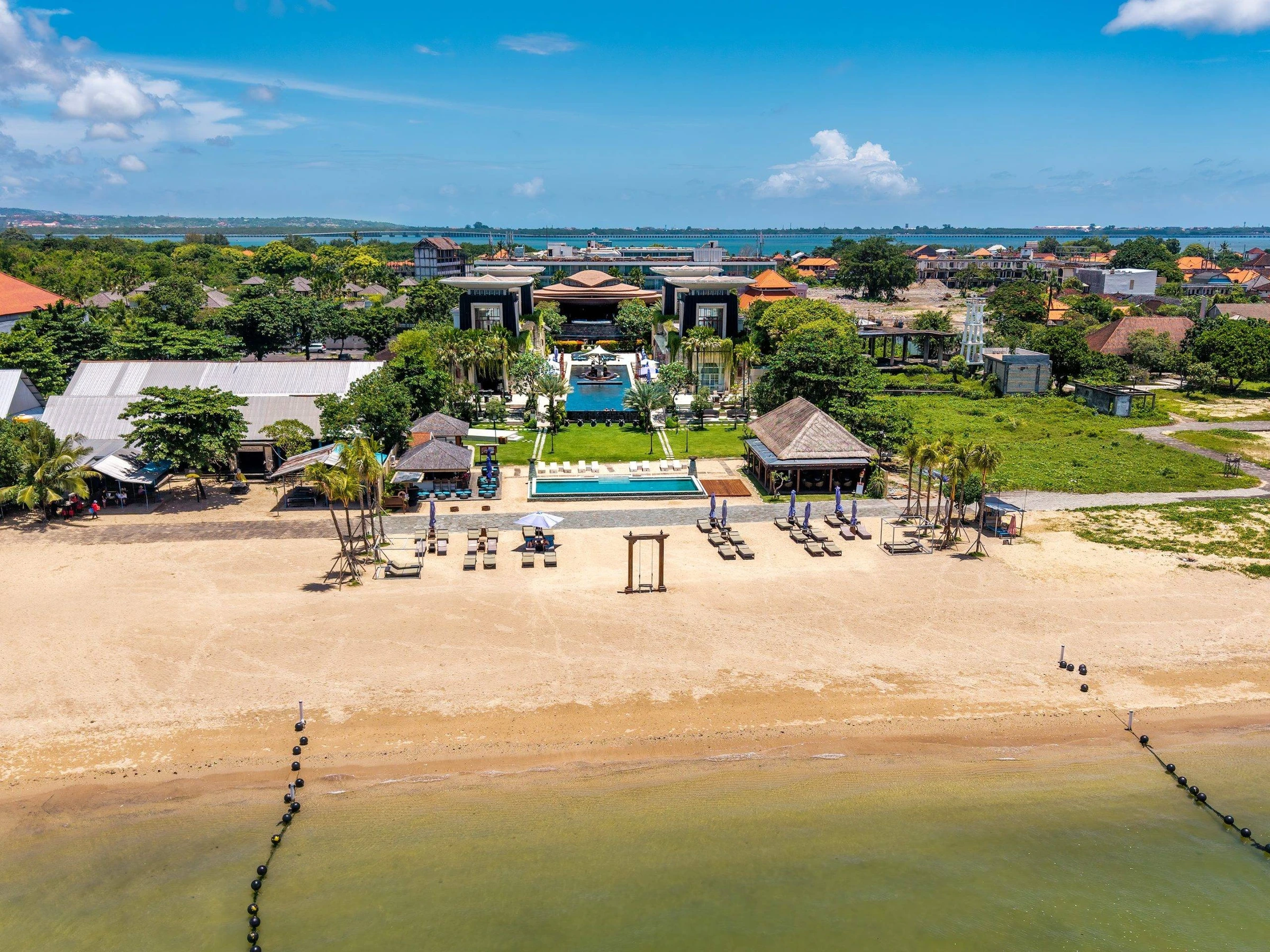 Sakala Beach Club — Beach club seen from the sea