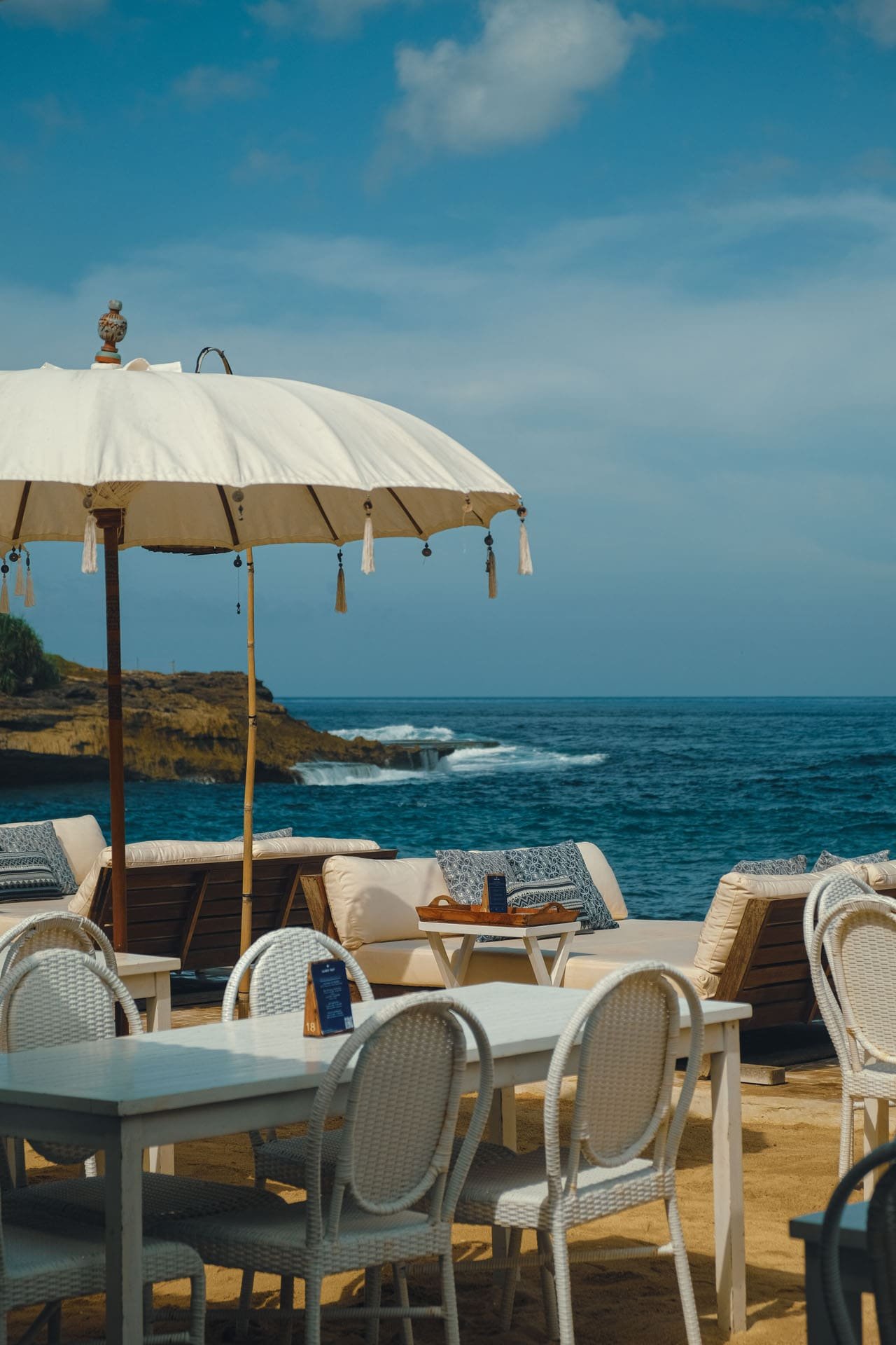 Ocean-view dining terrace