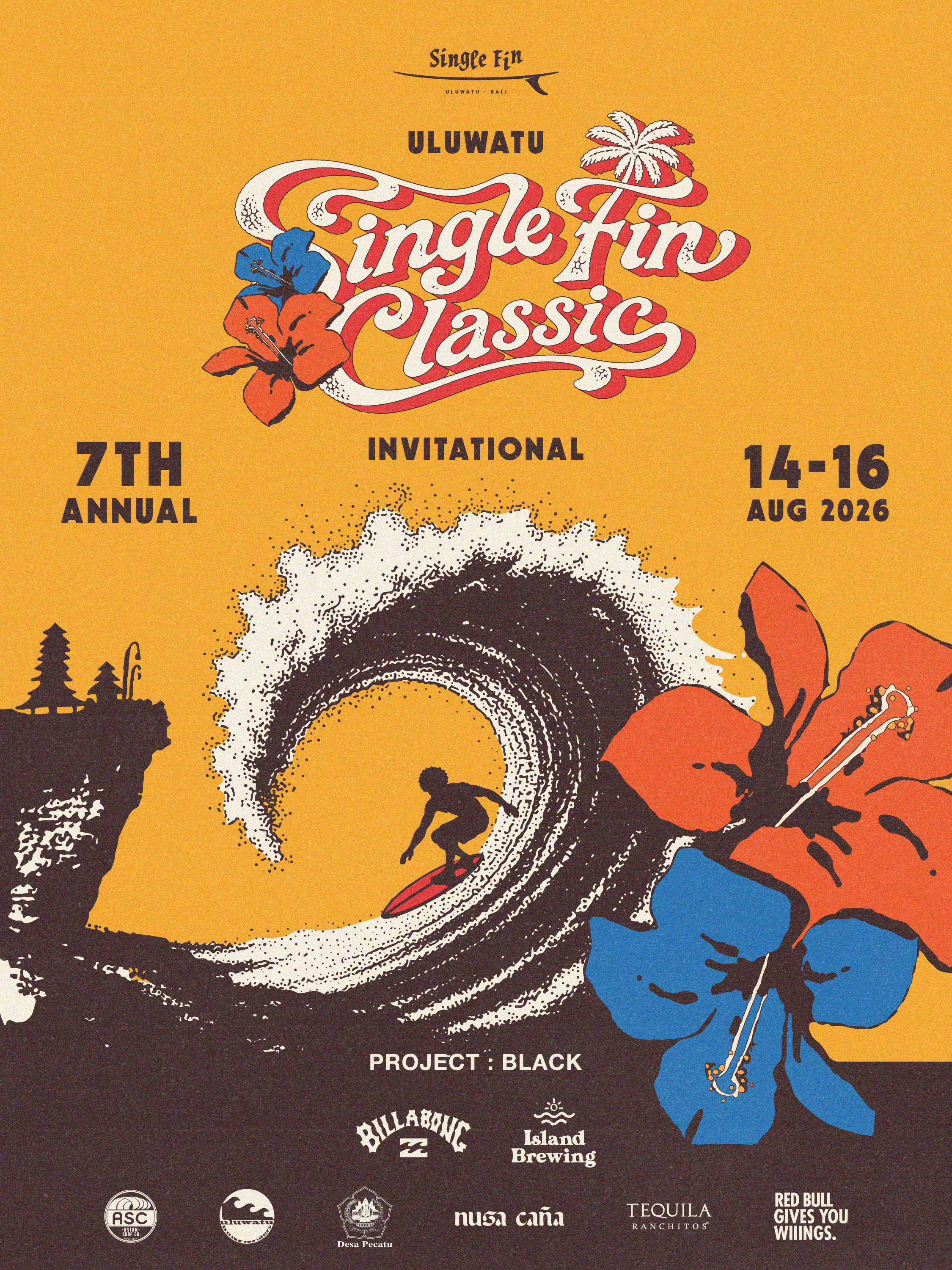 第7回Uluwatu Single Fin Classic 2026の公式アートワーク