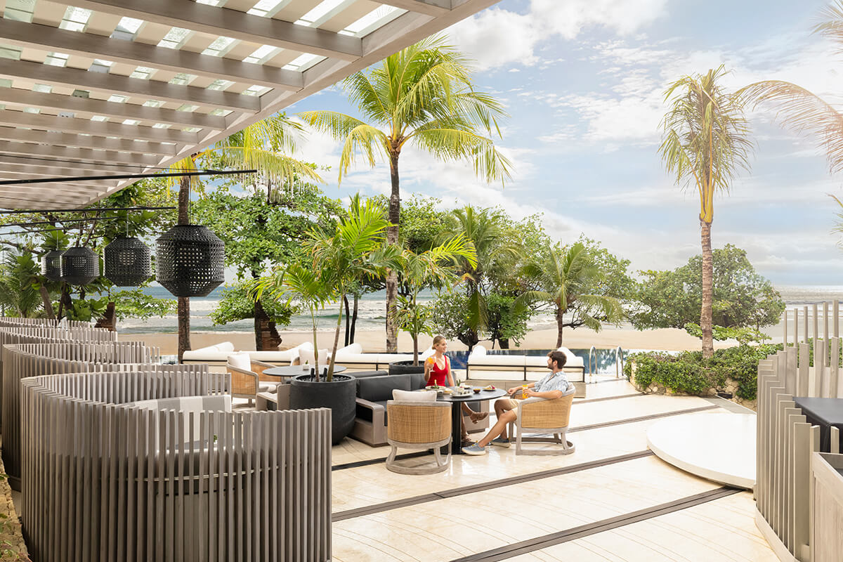 Beachfront deck facing Legian