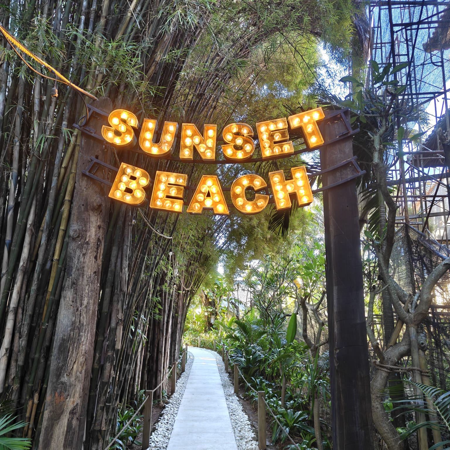 Sunset Beach Bali Sign